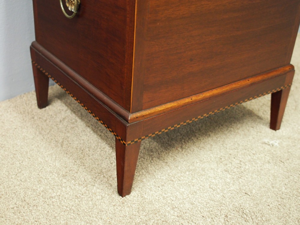 George III Mahogany Inlaid Vin Du Gard View VIII