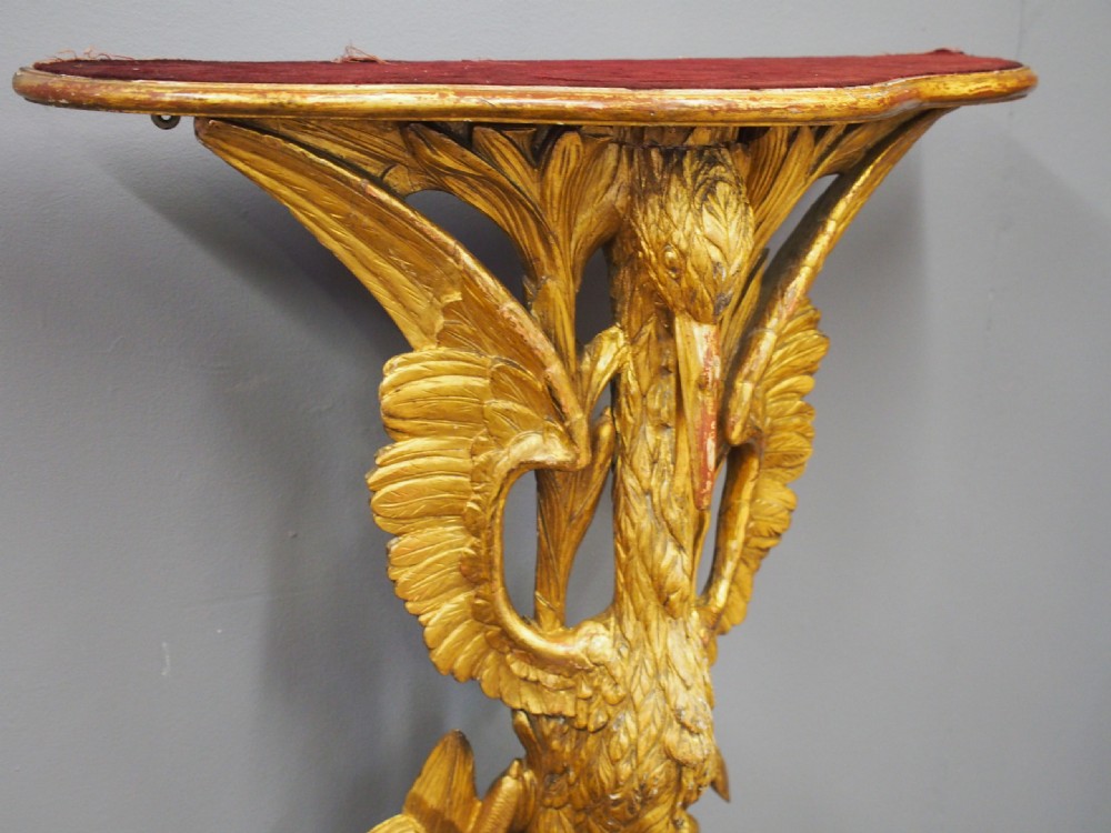 Chippendale Style Carved Giltwood Heron Side Table View VI