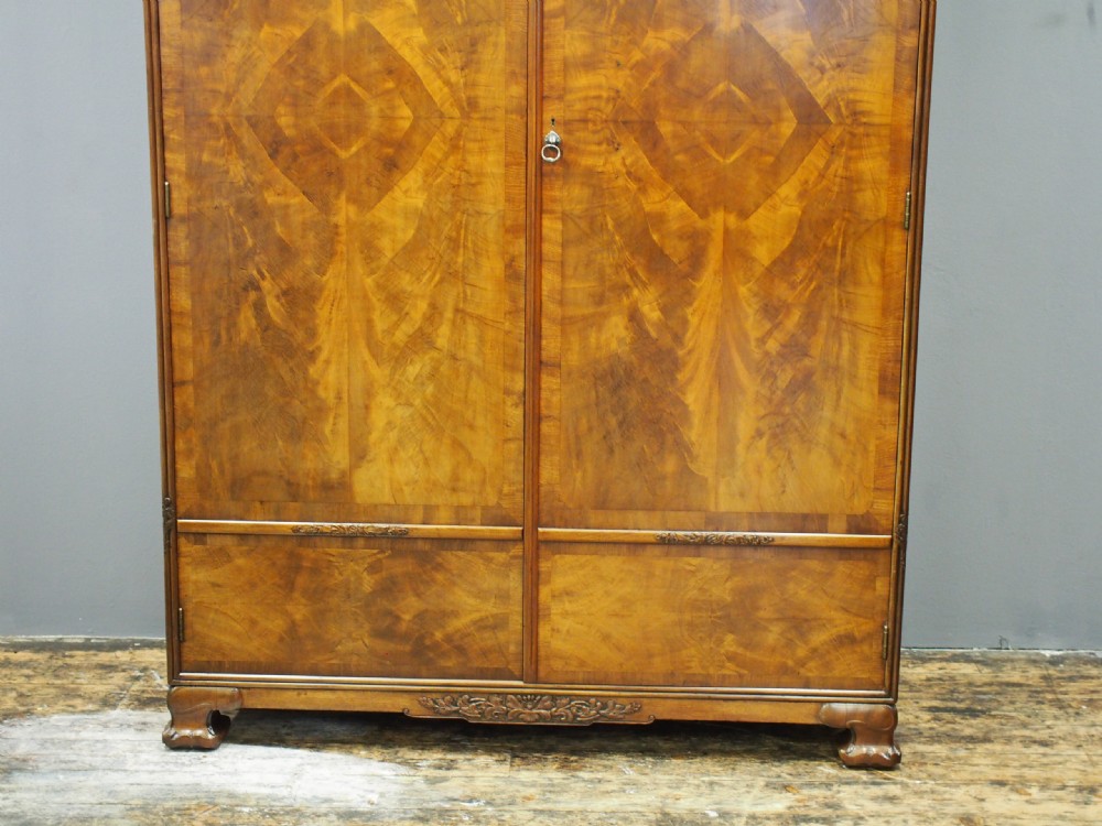 Mahogany Two Door Wardrobe by Whytock and Reid View II