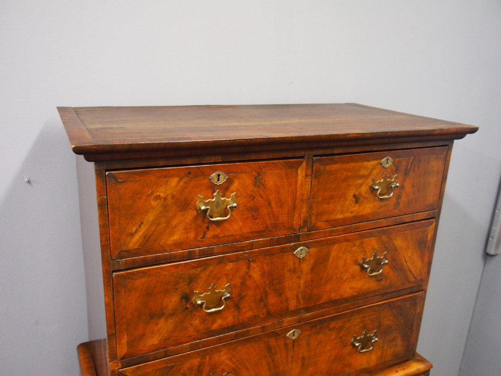 George II Figured Walnut Chest on Chest View V