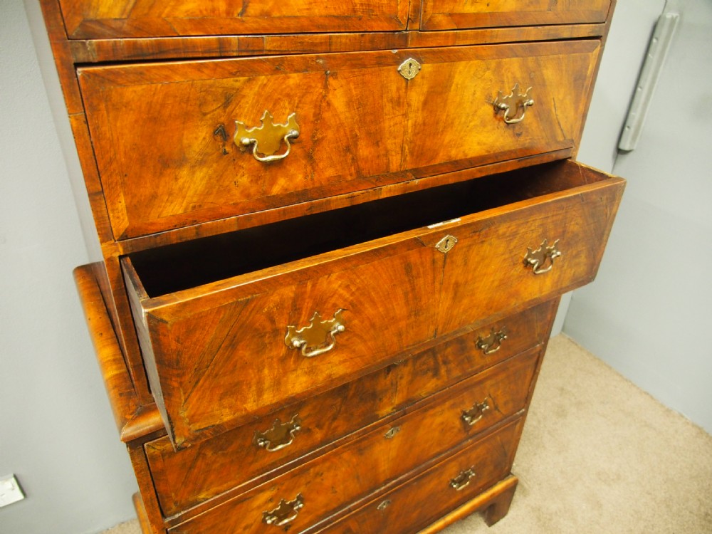 George II Figured Walnut Chest on Chest View VI
