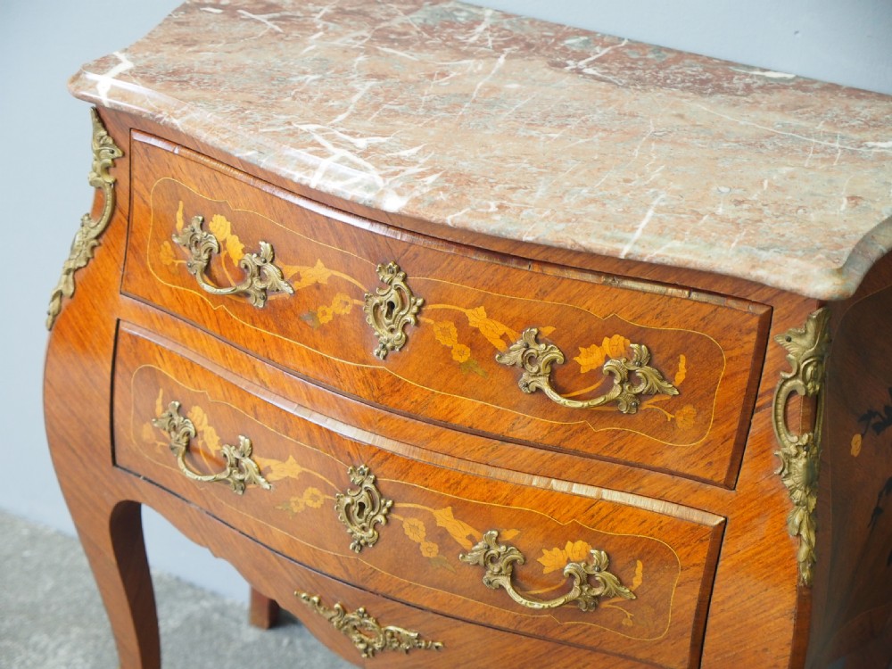 Louis XV Style Kingwood Marble Top Commode View IV