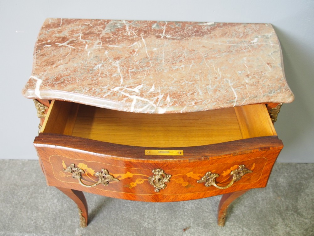 Louis XV Style Kingwood Marble Top Commode View VII
