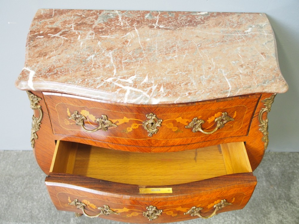 Louis XV Style Kingwood Marble Top Commode View VIII