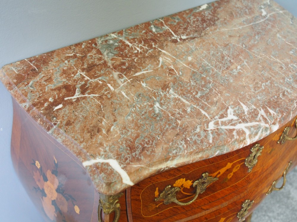 Louis XV Style Kingwood Marble Top Commode View X