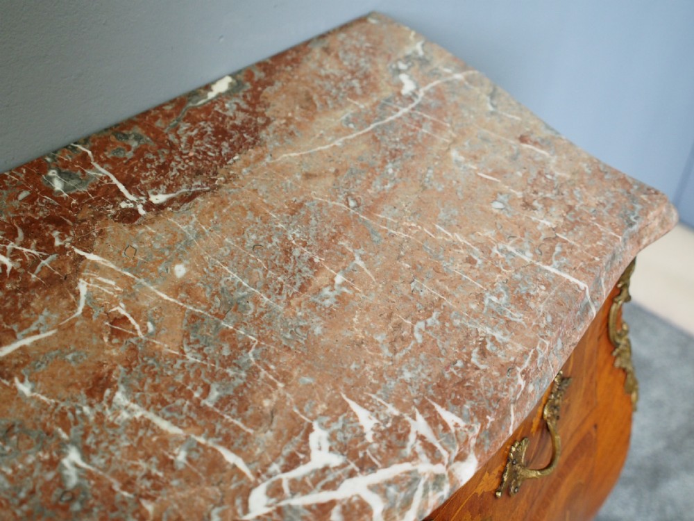 Louis XV Style Kingwood Marble Top Commode View XI
