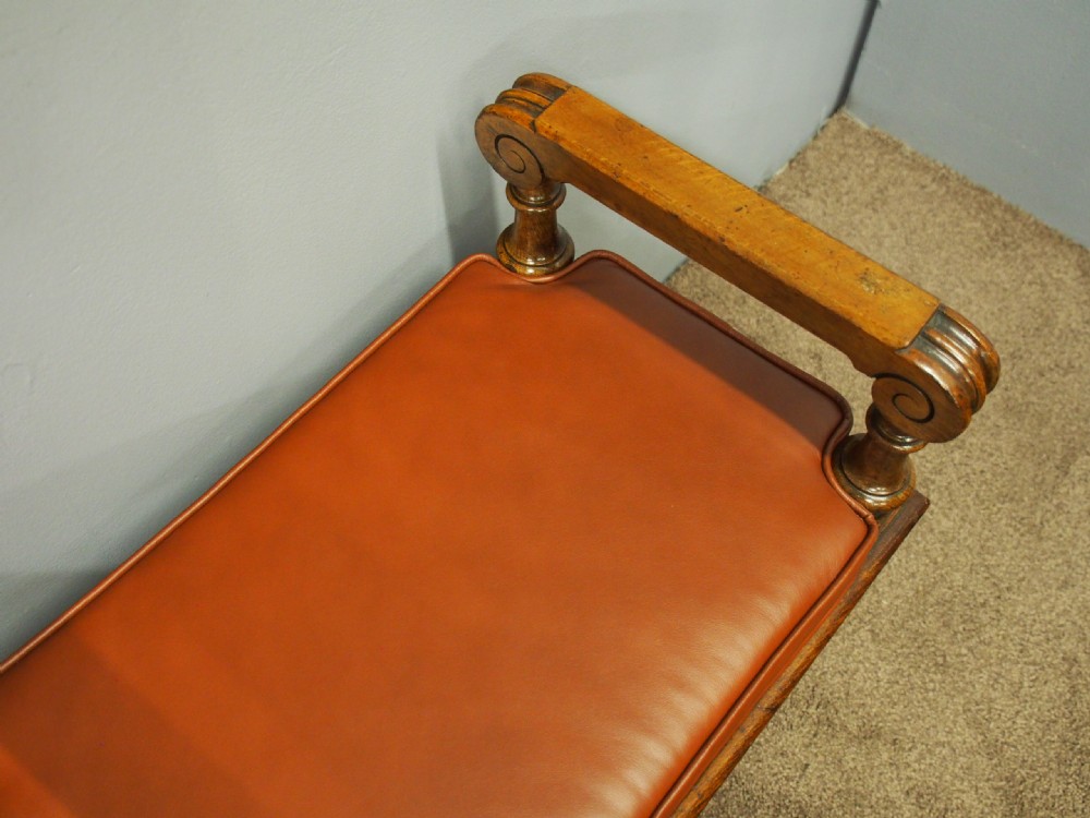 Oak Window Seat with Leather Cushion View VI