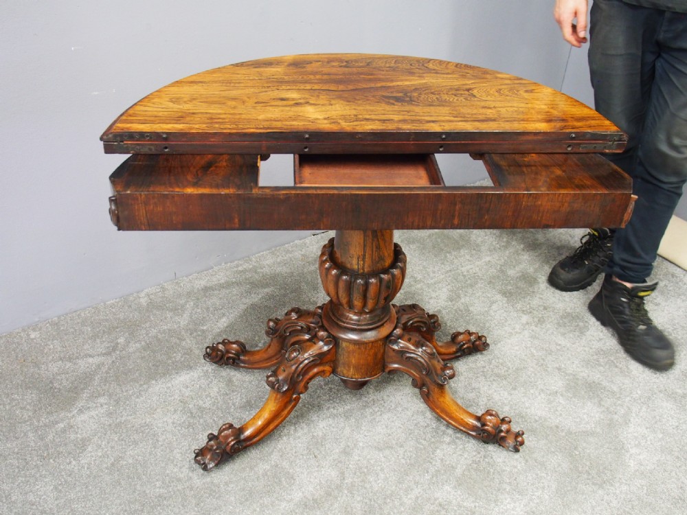 Victorian Rosewood Games Table View VII