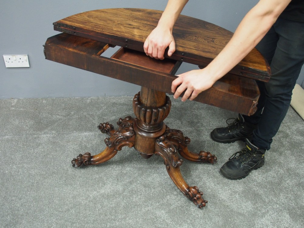 Victorian Rosewood Games Table View VIII