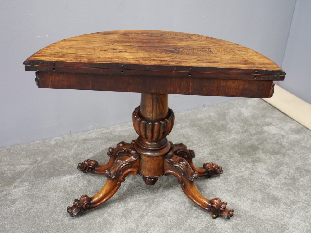 Victorian Rosewood Games Table View XII