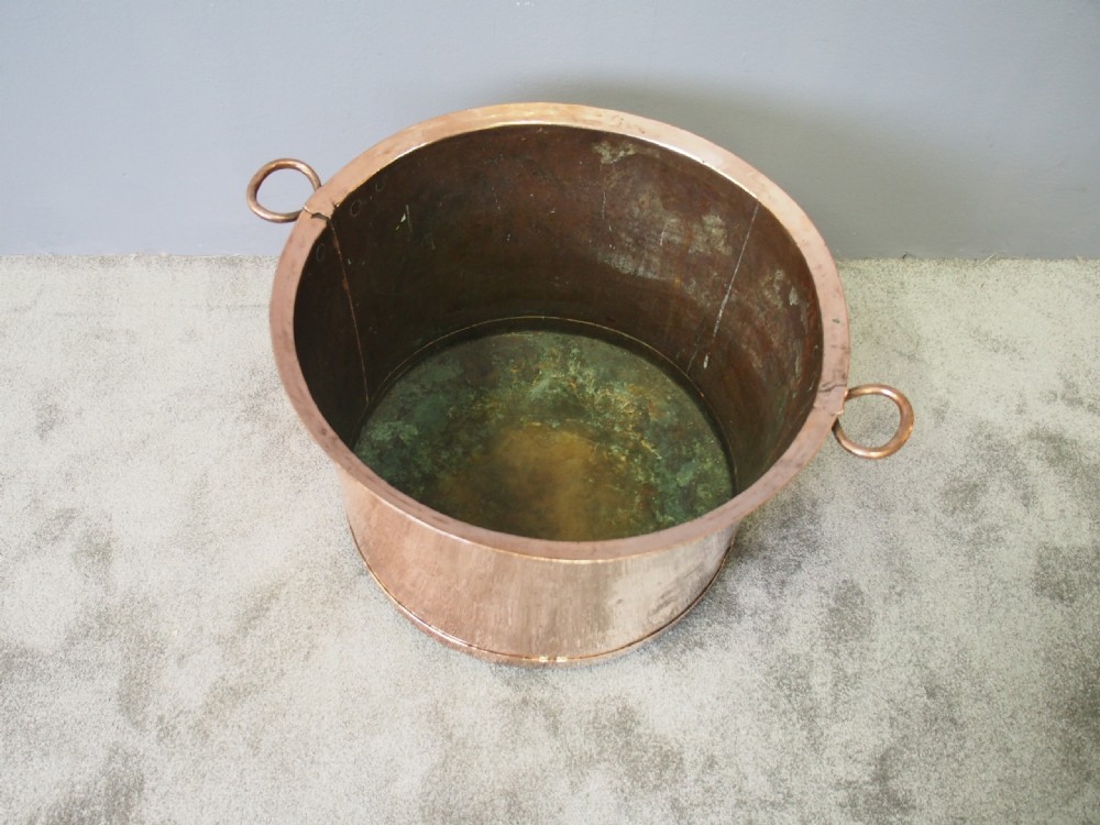 Large Seamed Copper Pot or Log Basket View II