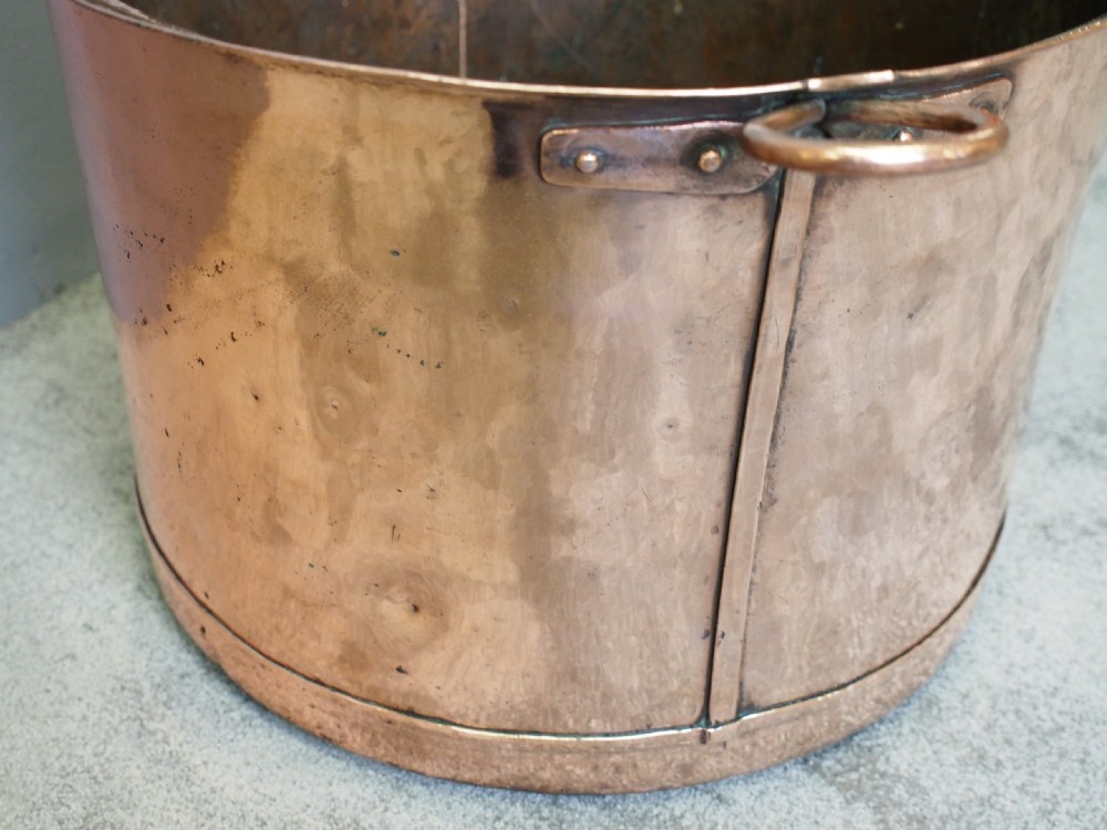Large Seamed Copper Pot or Log Basket View V