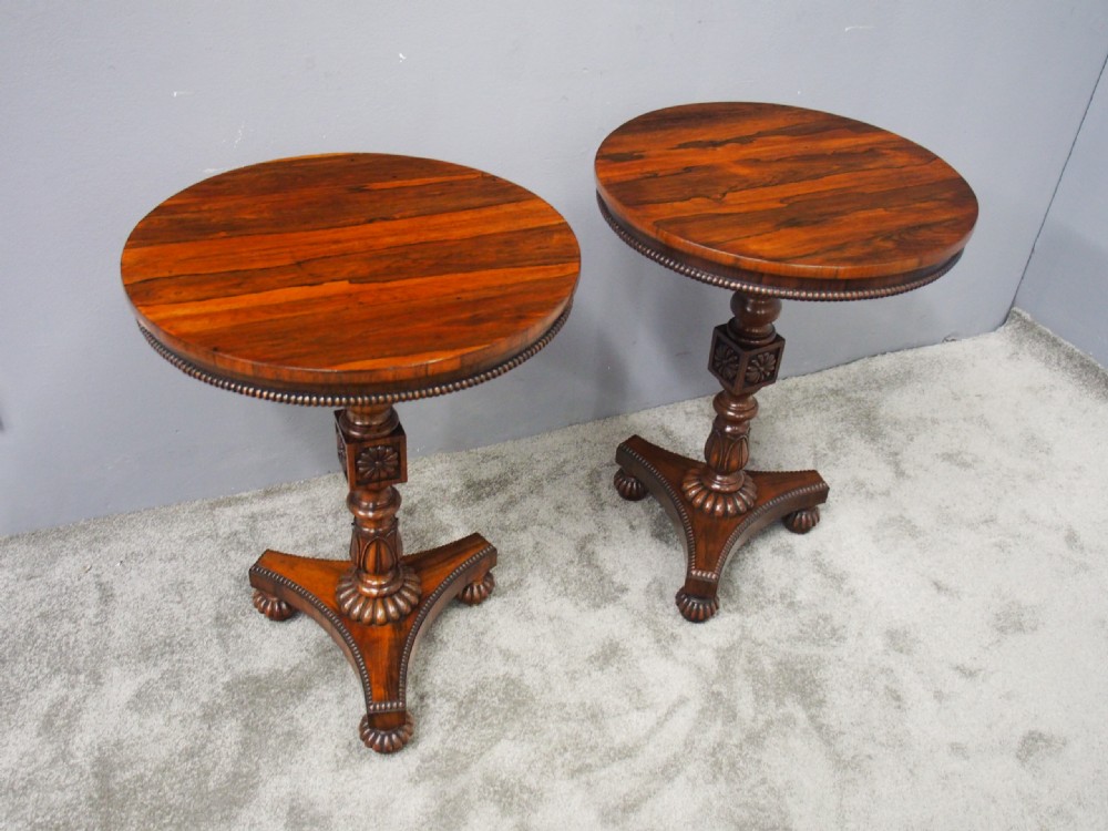 Pair of Rosewood and Goncalo Alves Occasional Tables View VII