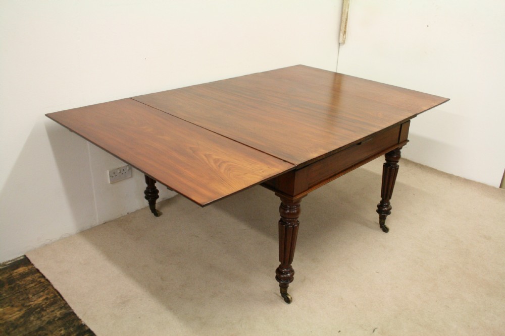 Mahogany Library Table or Pull Out Table after Gillows of Lancaster View II
