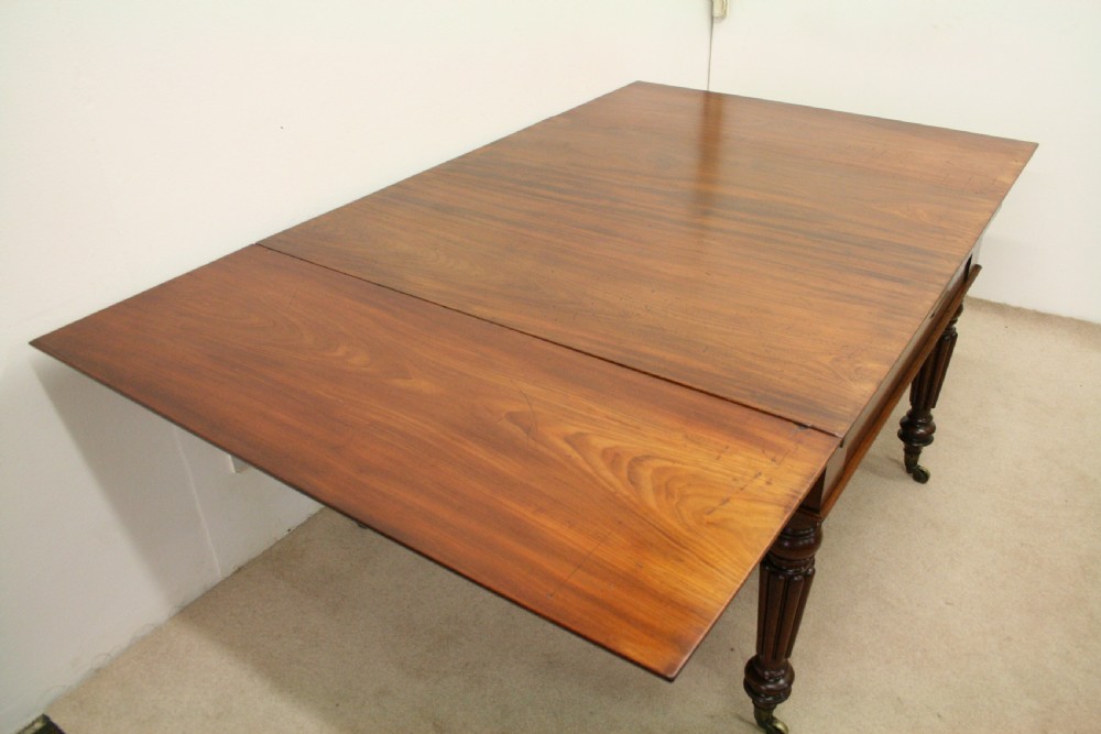 Mahogany Library Table or Pull Out Table after Gillows of Lancaster View III