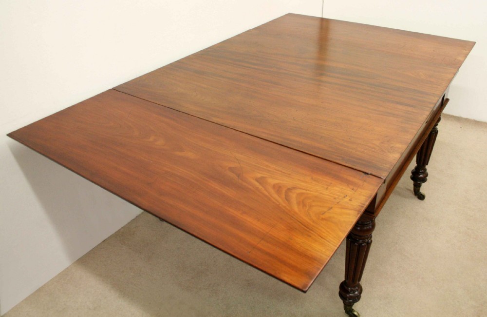 Mahogany Library Table or Pull Out Table after Gillows of Lancaster View IV