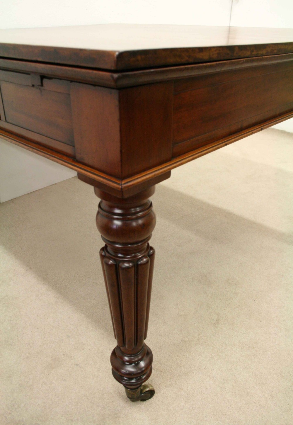 Mahogany Library Table or Pull Out Table after Gillows of Lancaster View VIII