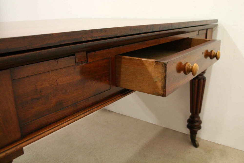 Mahogany Library Table or Pull Out Table after Gillows of Lancaster View IX