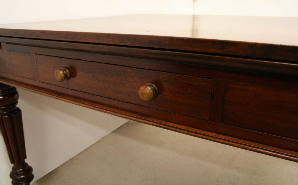 Mahogany Library Table or Pull Out Table after Gillows of Lancaster View X