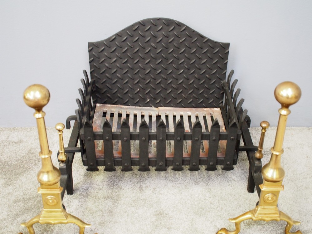 18th Century Style Cast and Forged Iron Fire Basket  View III