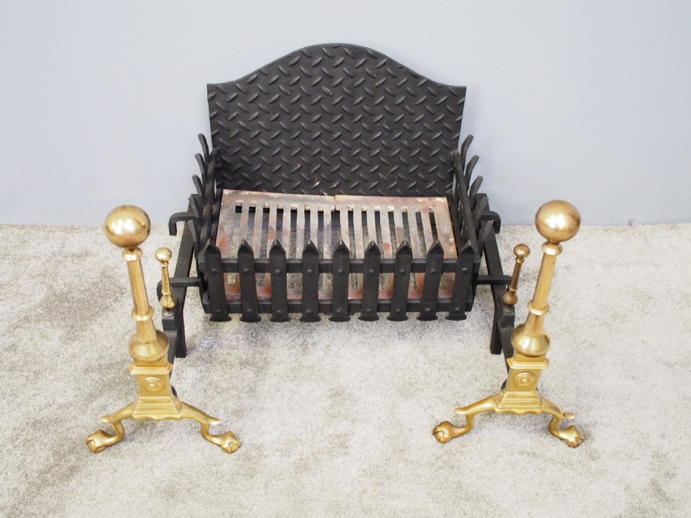 18th Century Style Cast and Forged Iron Fire Basket  View VI