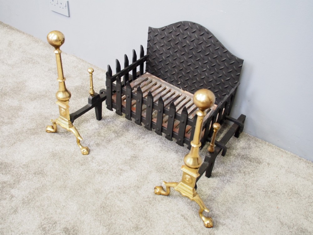 18th Century Style Cast and Forged Iron Fire Basket  View VII