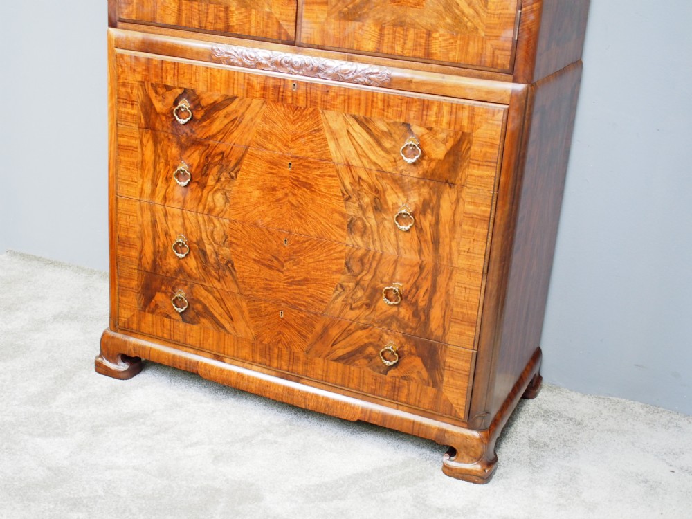 Walnut Linen Press by Whytock and Reid, Edinburgh View III