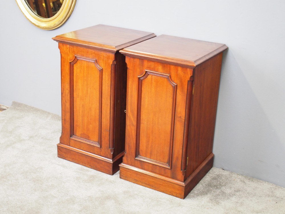 Pair of Victorian Mahogany Lockers View III