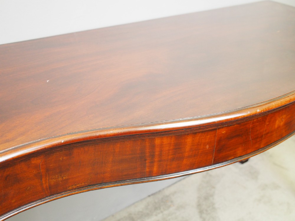 George III Serpentine Mahogany Hall or Serving Table View IV