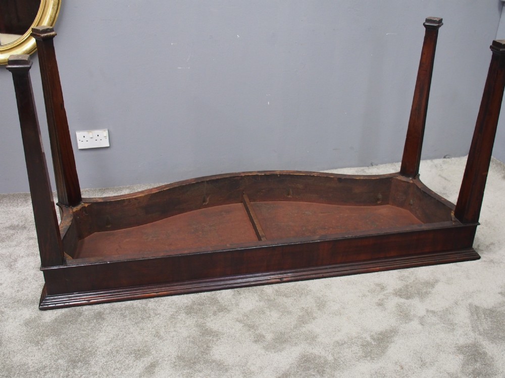 George III Serpentine Mahogany Hall or Serving Table View X