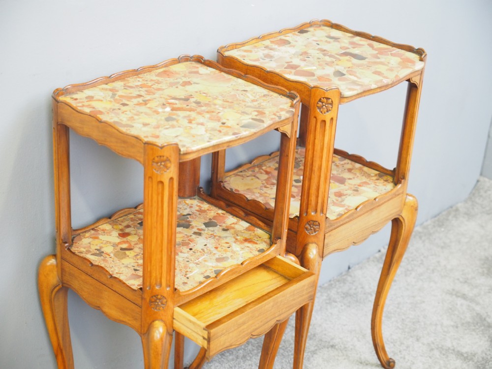 Pair of Marble Top Bedsides by Morison and Co of Edinburgh View III