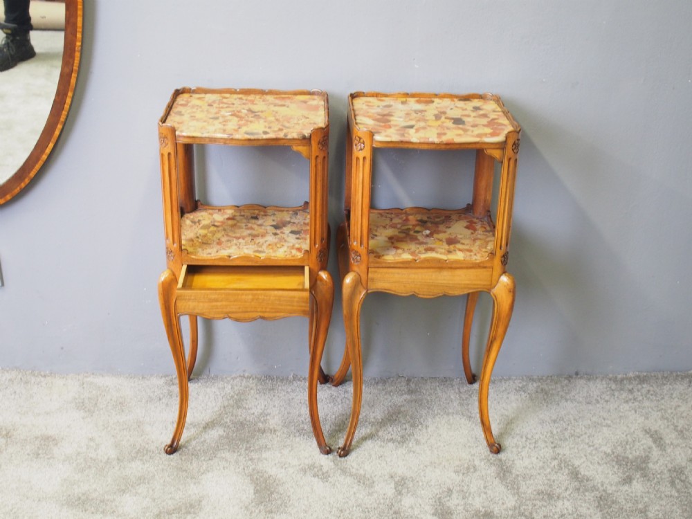 Pair of Marble Top Bedsides by Morison and Co of Edinburgh View VI