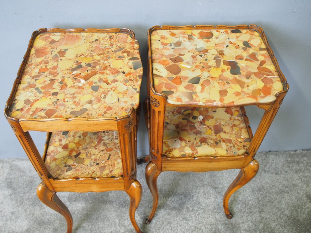 Pair of Marble Top Bedsides by Morison and Co of Edinburgh View XII