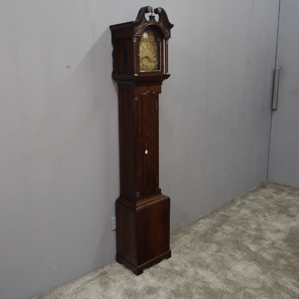 George III Style Mahogany Grandmother Clock by D.E. Norrie, Leith