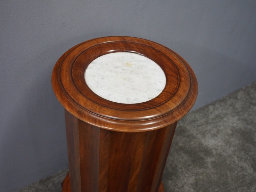 Victorian Fluted Marble Top Pedestal View II