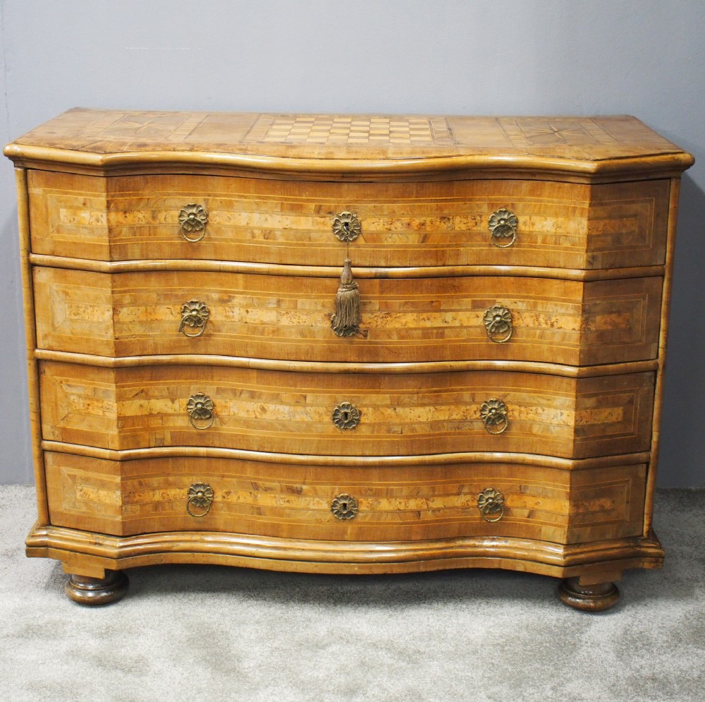 Northern Italian Serpentine Walnut Commode