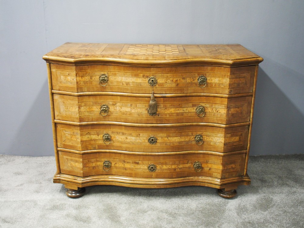 Northern Italian Serpentine Walnut Commode View V