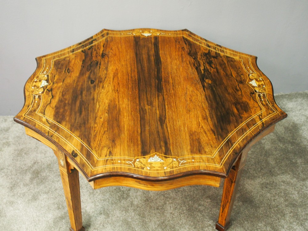 Rosewood Coffee Table by James Schoolbred and Co, London View III