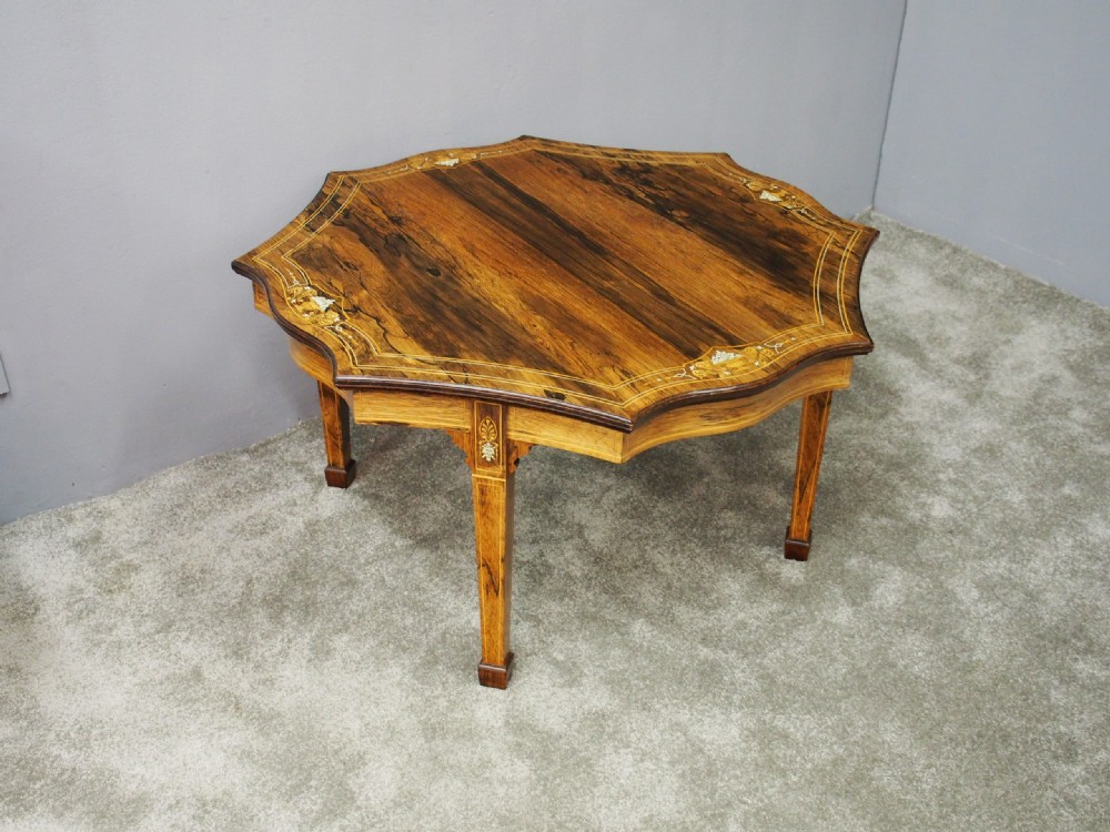 Rosewood Coffee Table by James Schoolbred and Co, London View VII