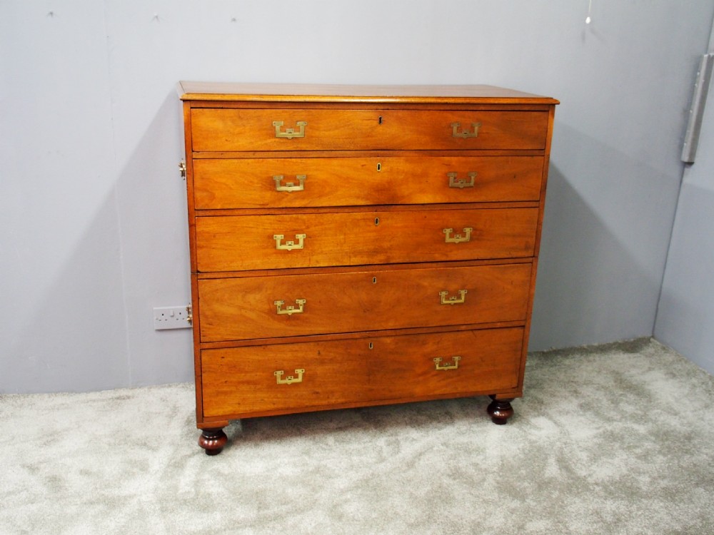 Victorian Mahogany Military Chest of Drawers View V