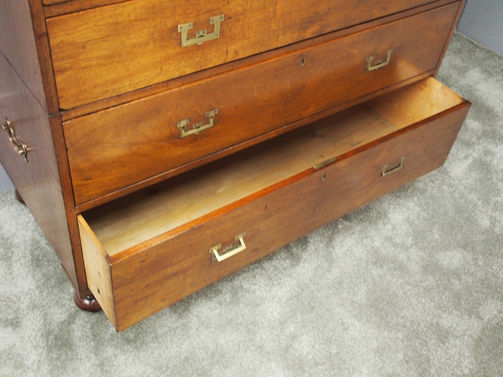 Victorian Mahogany Military Chest of Drawers View IX
