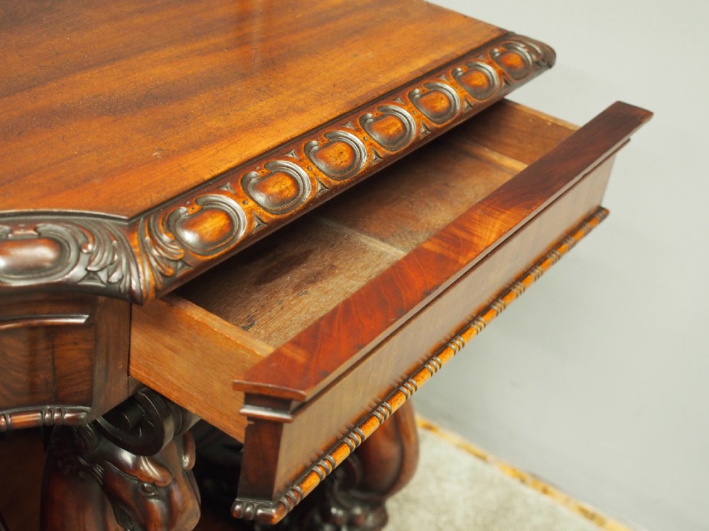 William IV Mahogany Serving Table in the manner of William and Gibton of Dublin View X