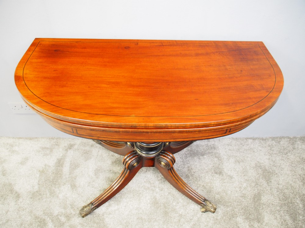 Scottish Mahogany D Shaped Card Table View V