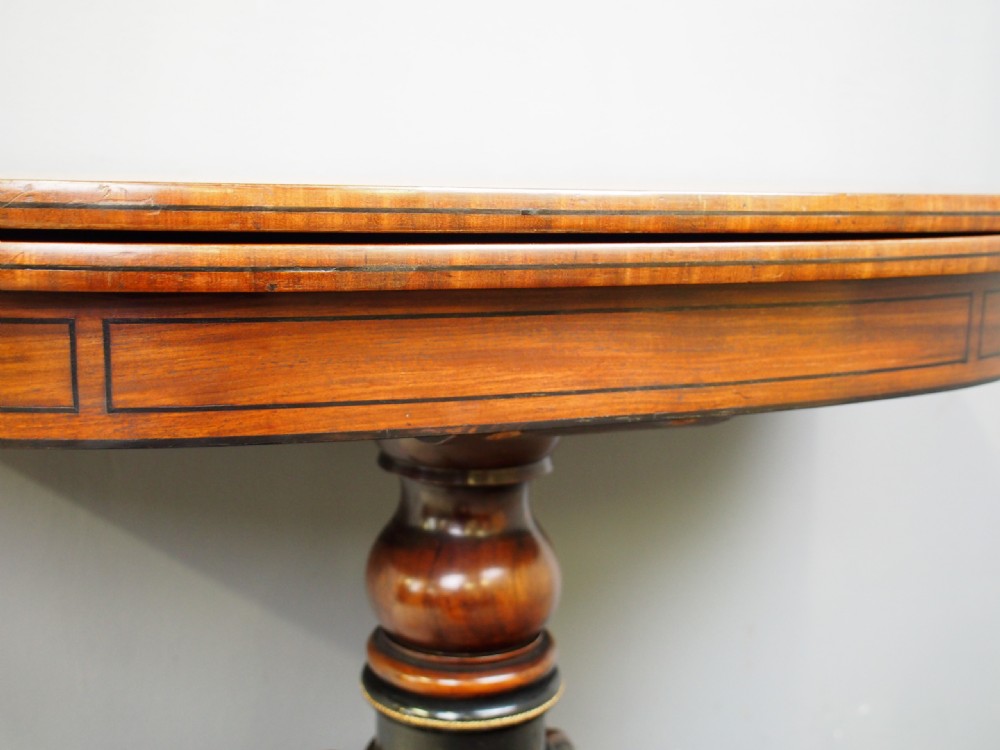 Scottish Mahogany D Shaped Card Table View VIII