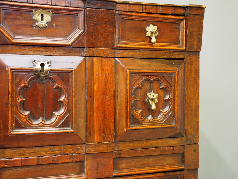 17th Century Two Part Oak Chest of Drawers View IX