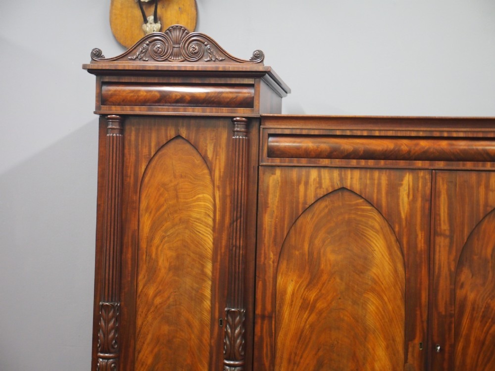 William IV Scottish Mahogany 4 Door Wardrobe View III
