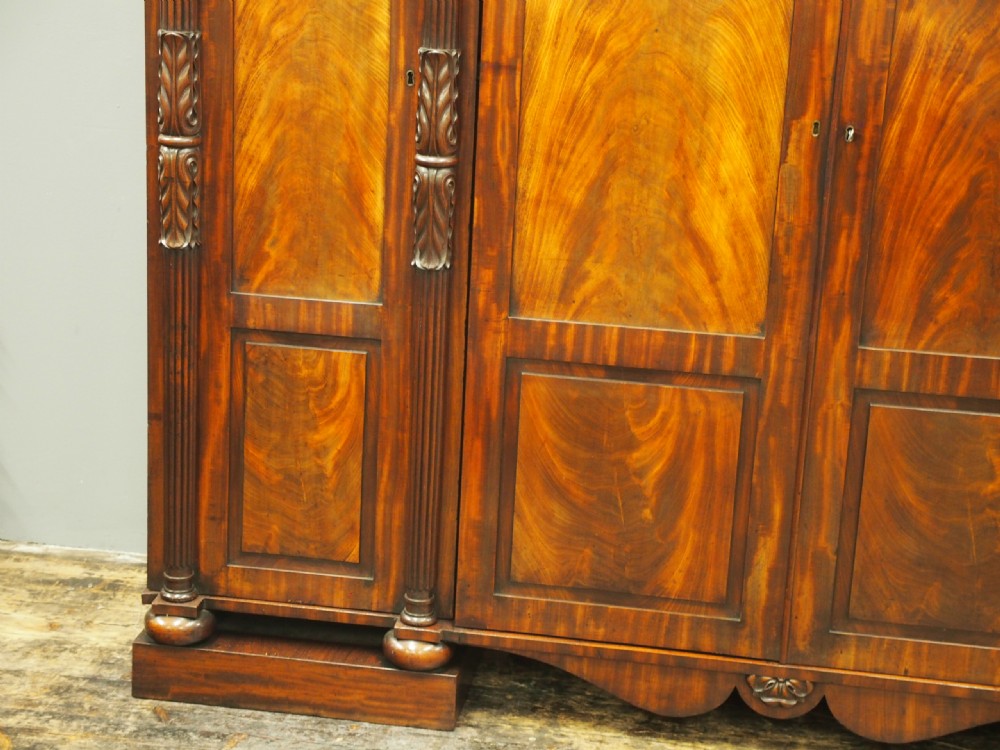 William IV Scottish Mahogany 4 Door Wardrobe View IV