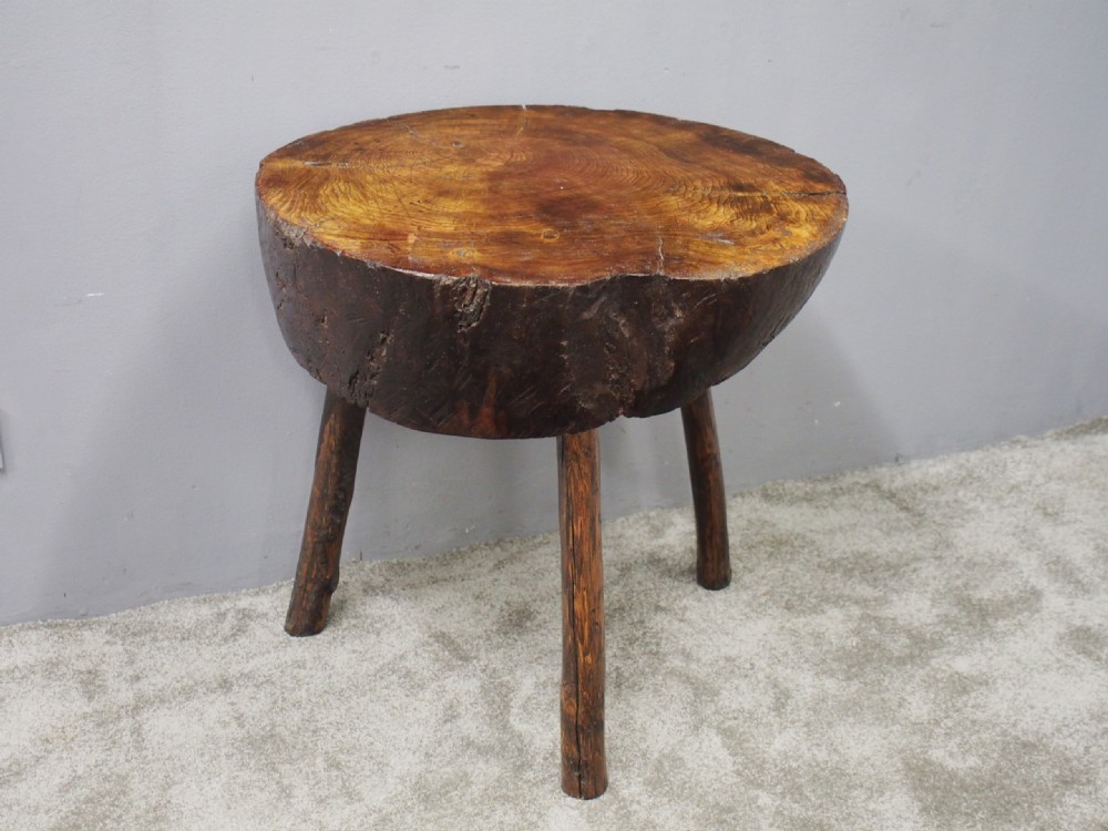 Rustic Elm Side Table View III