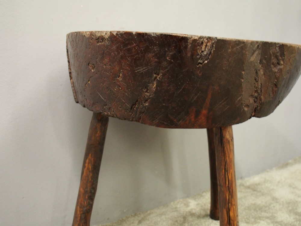 Rustic Elm Side Table View VII