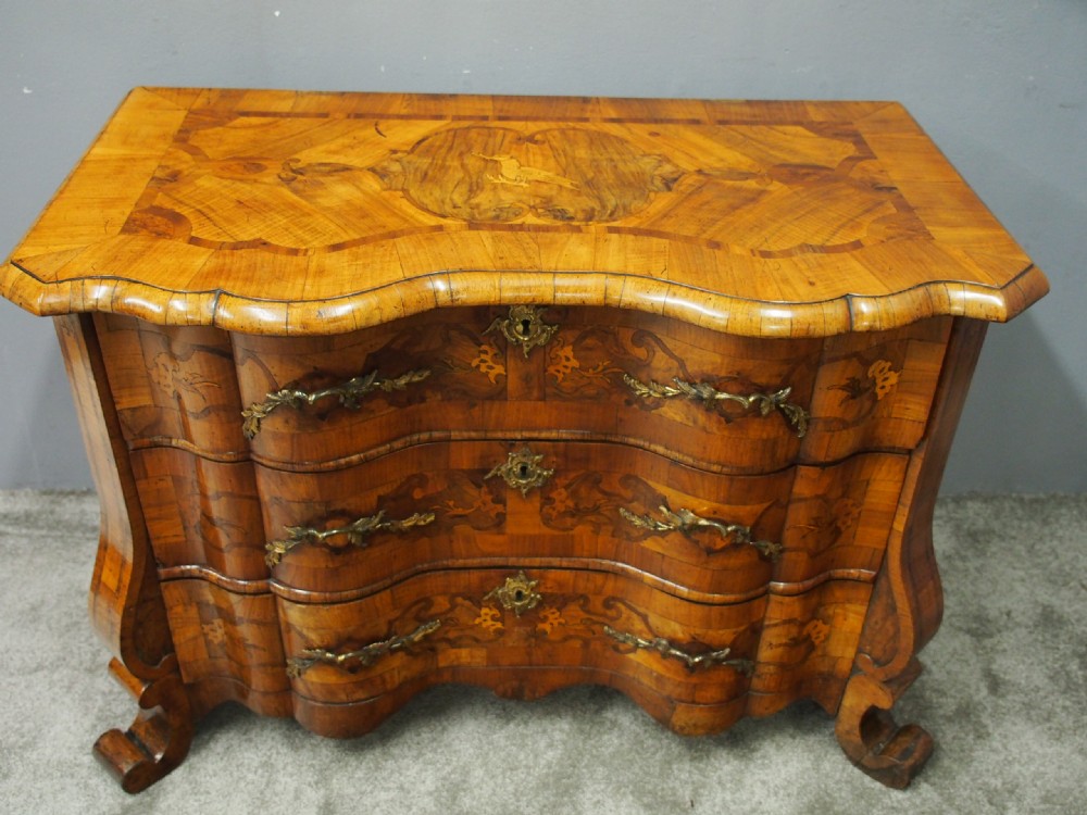 North Italian Walnut Serpentine Commode View V